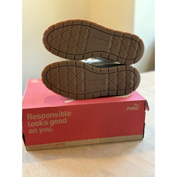 Puma Sneaker Karmen II Idol Size 4.5 M Jr. Ivory Silver Kids Platform Off White - Picture 4 of 11